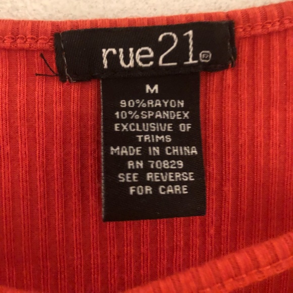 Rue 21 Orange Blouse - Picture 3 of 3